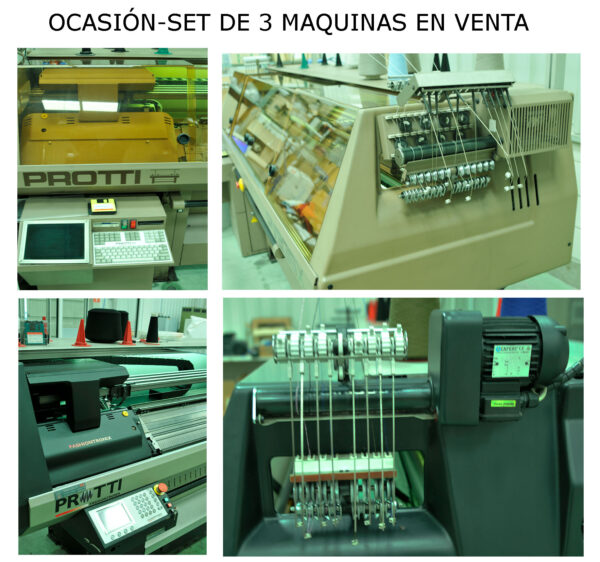 Ocasión Única-Venta-Set-3 tricotosas rectilíneas - Imagen 2